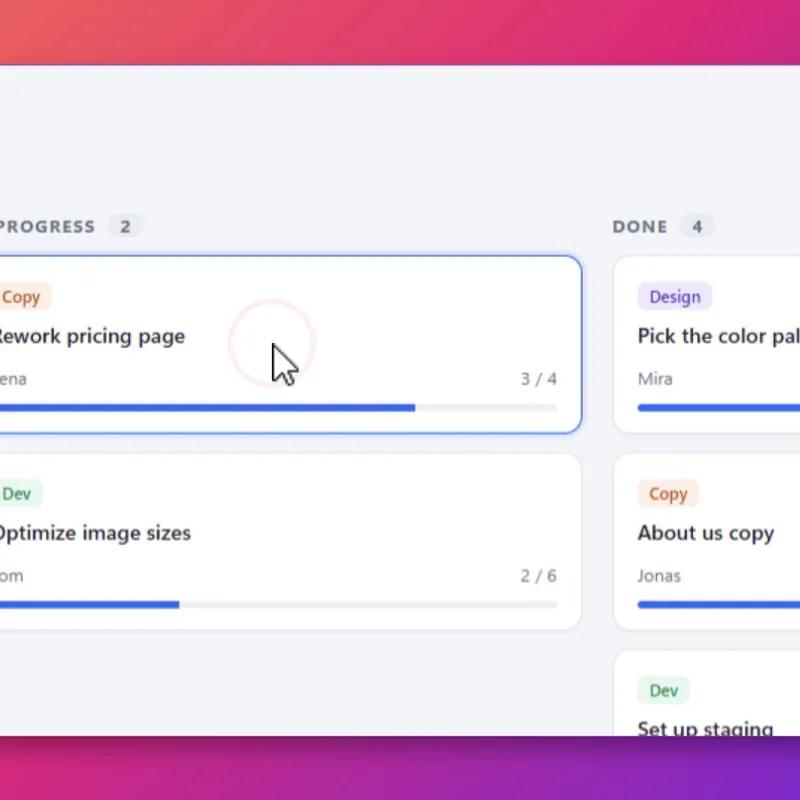Output frame in 1:1 square for social posts, cropped around the cursor